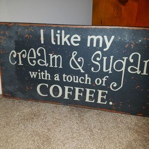 Cute "I Love My Coffee" Decorative Sign